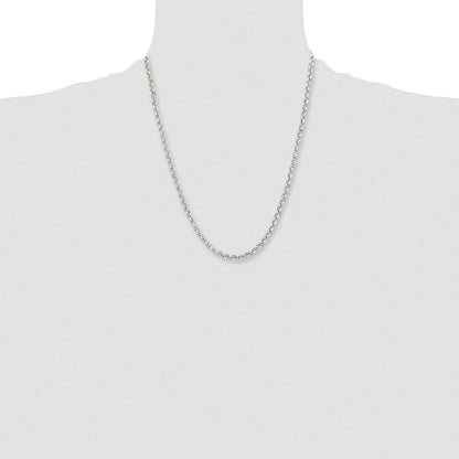 Chisel Stainless Steel Polished and Textured Fancy Rolo 22 inch Chain