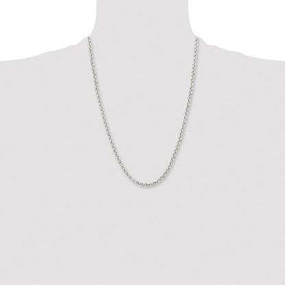 Chisel Stainless Steel Polished and Textured Fancy Rolo 24 inch Chain