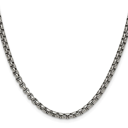 Chisel Stainless Steel Polished 3.9mm 20 inch Rounded Box Chain