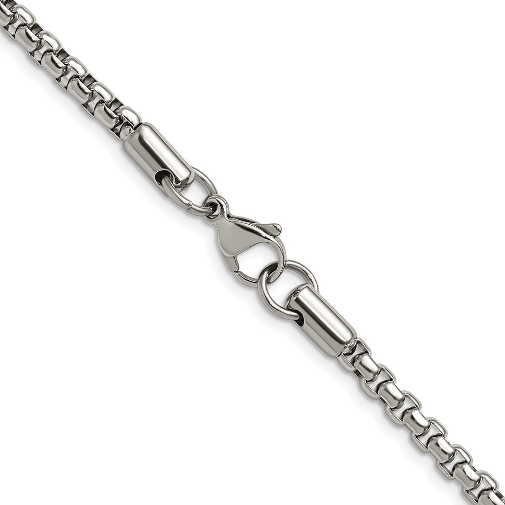 Chisel Stainless Steel Polished 3.9mm 22 inch Rounded Box Chain