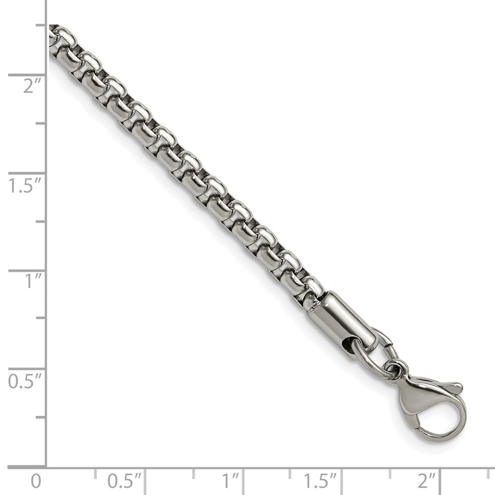 Chisel Stainless Steel Polished 3.9mm 20 inch Rounded Box Chain