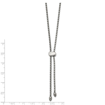 Chisel Stainless Steel Polished Adjustable up to 20.5 inch Box Chain Necklace