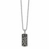 Chisel Stainless Steel Polished Enameled Swirl Design Dog Tag on a 22 inch Ball Chain Necklace