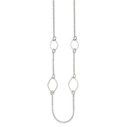 Chisel Stainless Steel Polished Fancy Link 36 inch Necklace
