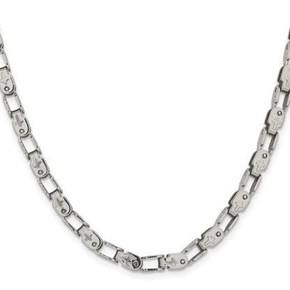 Chisel Stainless Steel Polished 20 inch Fancy Link Chain