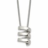 Chisel Stainless Steel Polished Fancy Twist Pendant on an 18 inch Snake Chain Necklace