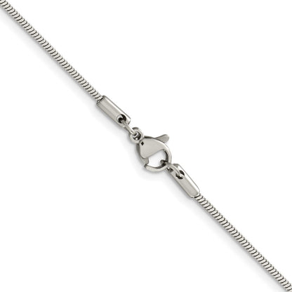 Chisel Stainless Steel Polished 1.8mm 24 inch Herringbone Chain
