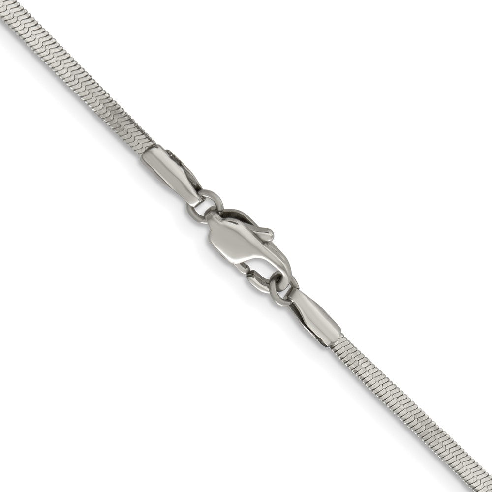 Chisel Stainless Steel Polished 2.3mm 24 inch Herringbone Chain