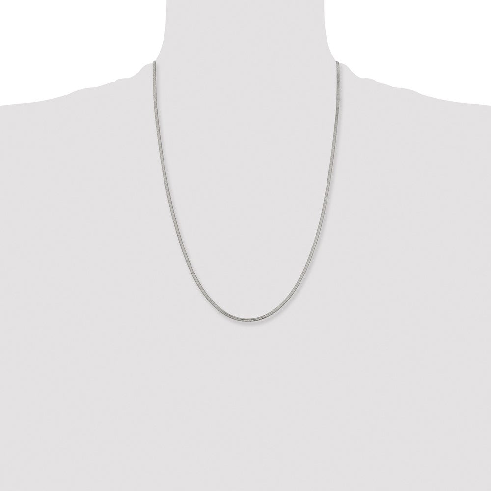 Chisel Stainless Steel Polished 2.3mm 24 inch Herringbone Chain