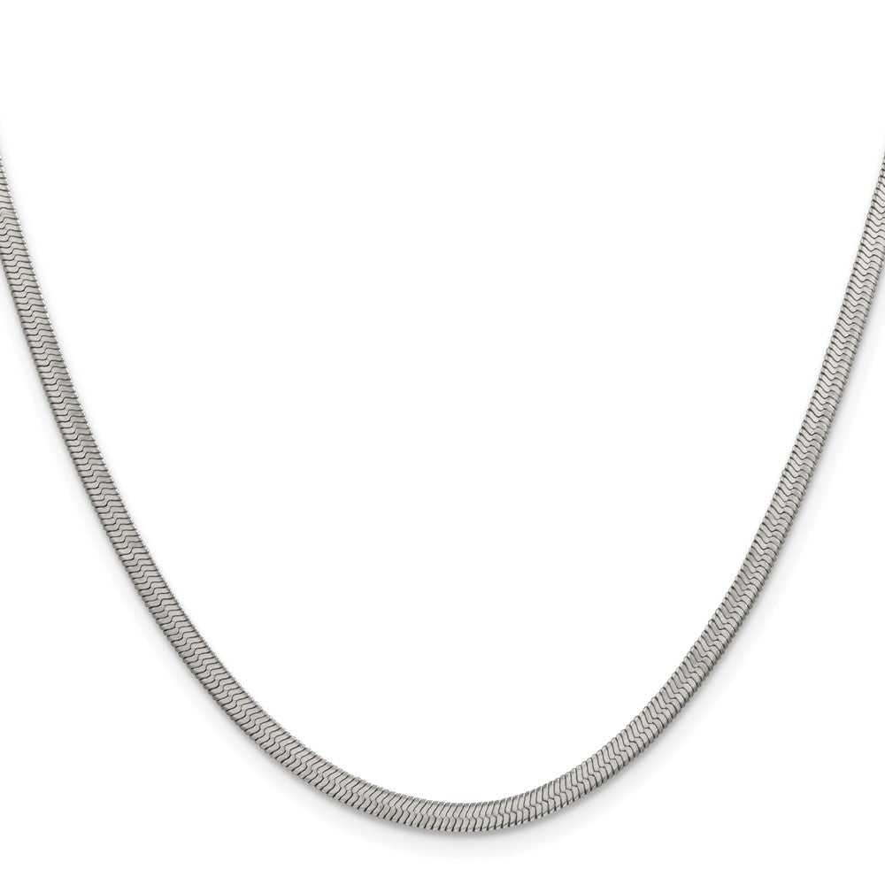 Chisel Stainless Steel Polished 3.3mm 24 inch Herringbone Chain