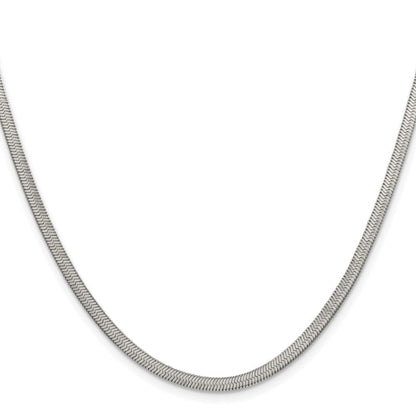 Chisel Stainless Steel Polished 3.3mm 24 inch Herringbone Chain