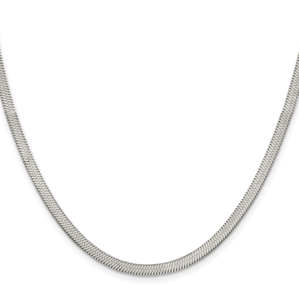 Chisel Stainless Steel Polished 3.90mm 24 inch Herringbone Chain