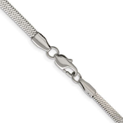 Chisel Stainless Steel Polished 3.9mm 18 inch Herringbone Chain