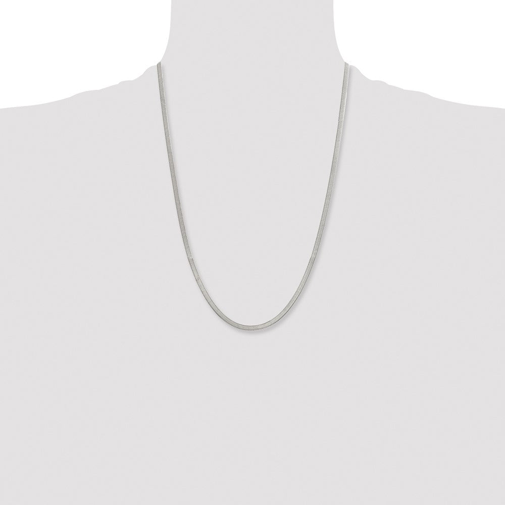 Chisel Stainless Steel Polished 3.90mm 24 inch Herringbone Chain