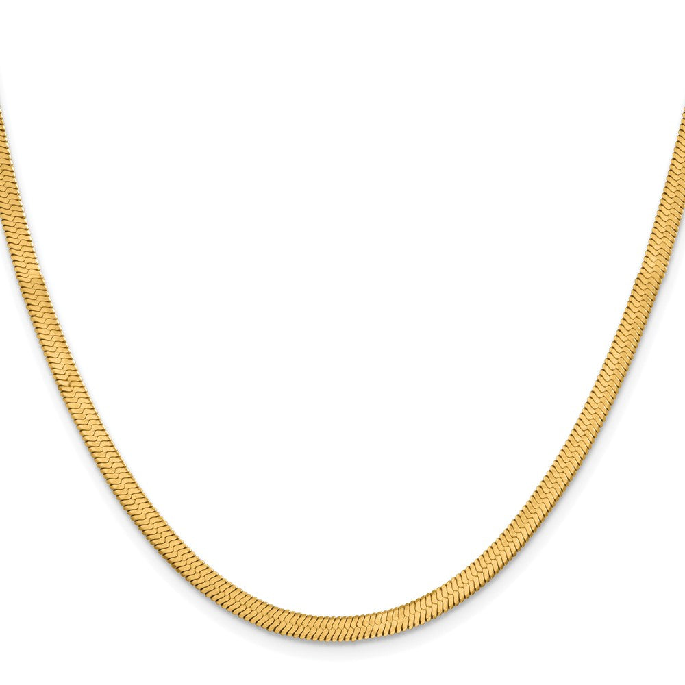 Chisel Stainless Steel Polished Yellow IP-plated 3.9mm 22 inch Herringbone Chain