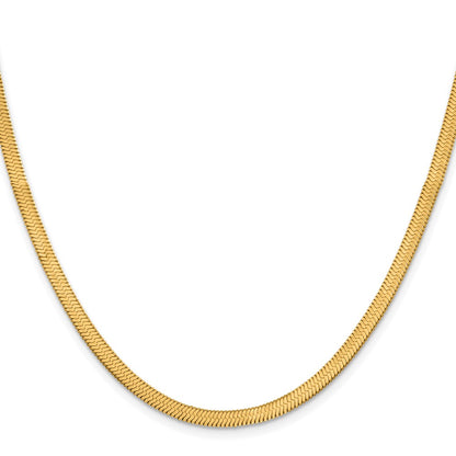 Chisel Stainless Steel Polished Yellow IP-plated 3.9mm 22 inch Herringbone Chain