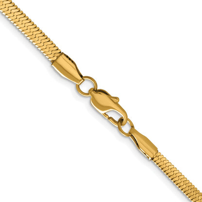 Chisel Stainless Steel Polished Yellow IP-plated 3.9mm 24 inch Herringbone Chain
