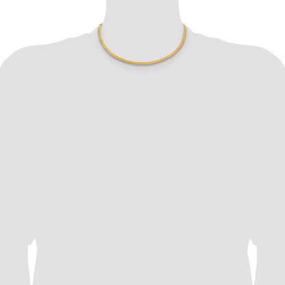 Chisel Stainless Steel Polished Yellow IP-plated 3.9mm 16 inch Herringbone Chain