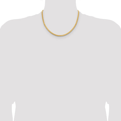 Chisel Stainless Steel Polished Yellow IP-plated 3.9mm 18 inch Herringbone Chain