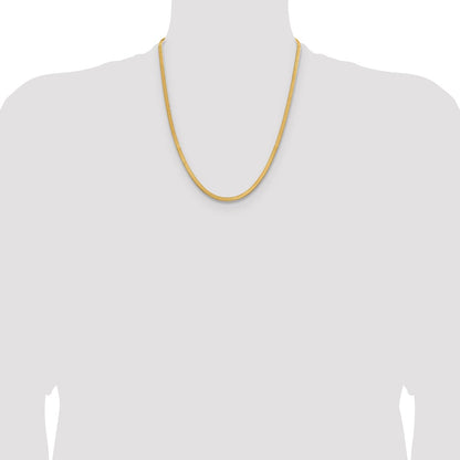 Chisel Stainless Steel Polished Yellow IP-plated 3.9mm 22 inch Herringbone Chain