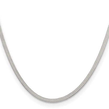 Chisel Stainless Steel Polished 3.4mm 24 inch Herringbone Chain