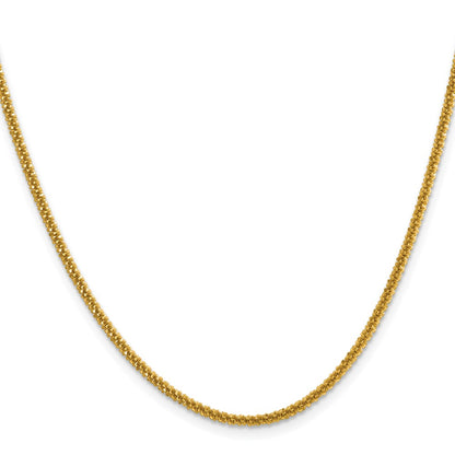 Chisel Stainless Steel Polished Yellow IP-plated 2.2mm 22 inch Cyclone Chain
