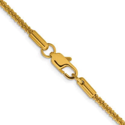 Chisel Stainless Steel Polished Yellow IP-plated 2.2mm 24 inch Cyclone Chain