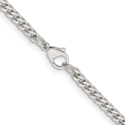 Chisel Stainless Steel Polished 3mm 20 inch Franco Chain