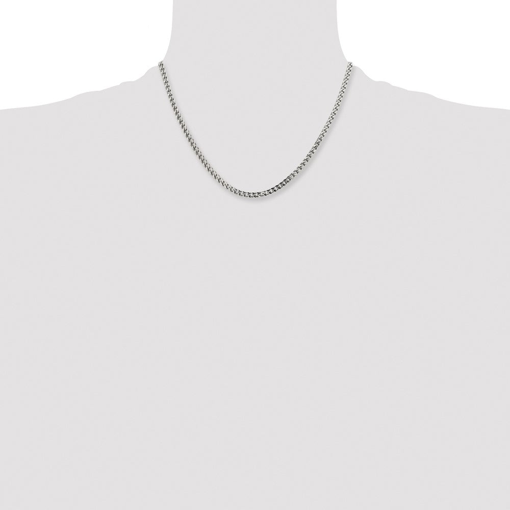 Chisel Stainless Steel Polished 3mm 24 inch Franco Chain