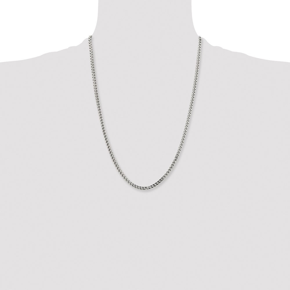 Chisel Stainless Steel Polished 4mm 24 inch Franco Chain