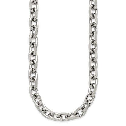 Chisel Stainless Steel Polished 8.5mm 24 inch Cable Chain