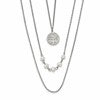 Chisel Stainless Steel Polished with Freshwater Cultured Pearls and Tree Pendant on 31 inch with 2 inch Extension Multi Chain Necklace