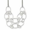 Chisel Stainless Steel Polished Oval Link 2-Strand 19 inch with 1.5 inch Extension Necklace