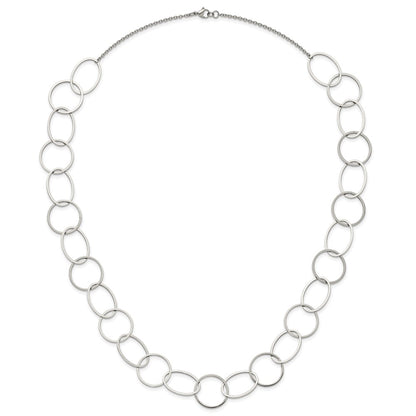 Chisel Stainless Steel Polished Circle Link 31.25 inch Necklace