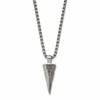 Chisel Stainless Steel Brushed Arrow Head Pendant on a 22 inch Box Chain Necklace
