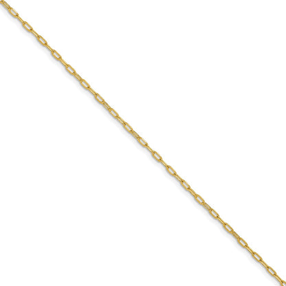Chisel Stainless Steel Polished Yellow IP-platead Enlongated Open Link Paperclip 20 inch Chain Necklace
