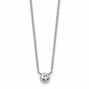Chisel Stainless Steel Polished Glass Pendant on a 16 inch Cable Chain with a 2 inch Extension Necklace