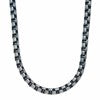 Chisel Stainless Steel Polished Blue IP-plated 6mm 22 inch Round Box Chain Necklace