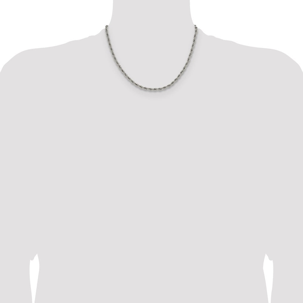 Chisel Stainless Steel Polished 3mm 18 inch Rope Chain