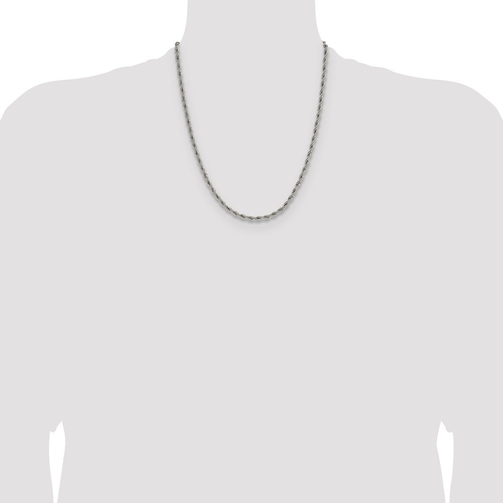 Chisel Stainless Steel Polished 3mm 22 inch Rope Chain