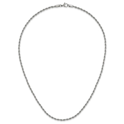 Chisel Stainless Steel Polished 3mm 22 inch Rope Chain