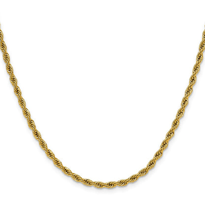 Chisel Stainless Steel Polished Yellow IP-plated 3mm 24 inch Rope Chain