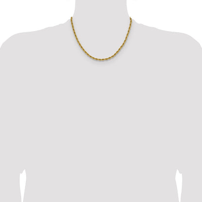 Chisel Stainless Steel Polished Yellow IP-plated 3mm 18 inch Rope Chain