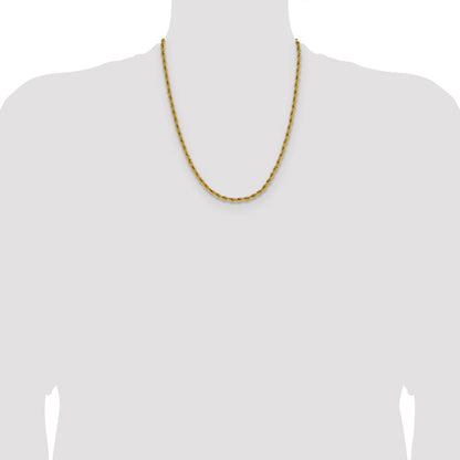 Chisel Stainless Steel Polished Yellow IP-plated 3mm 22 inch Rope Chain