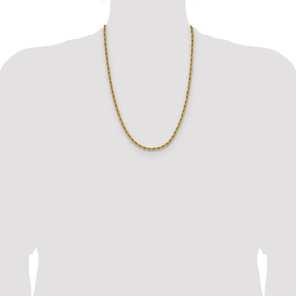 Chisel Stainless Steel Polished Yellow IP-plated 3mm 24 inch Rope Chain