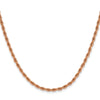 Chisel Stainless Steel Polished Rose IP-plated 3mm 30 inch Rope Chain