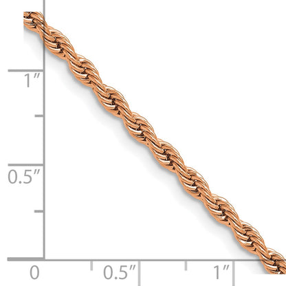Chisel Stainless Steel Polished Rose IP-plated 3mm 24 inch Rope Chain