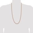 Chisel Stainless Steel Polished Rose IP-plated 3mm 30 inch Rope Chain