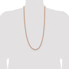 Chisel Stainless Steel Polished Rose IP-plated 3mm 30 inch Rope Chain