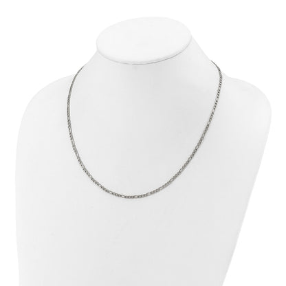 Chisel Stainless Steel Polished 3mm 20 inch Figaro Chain